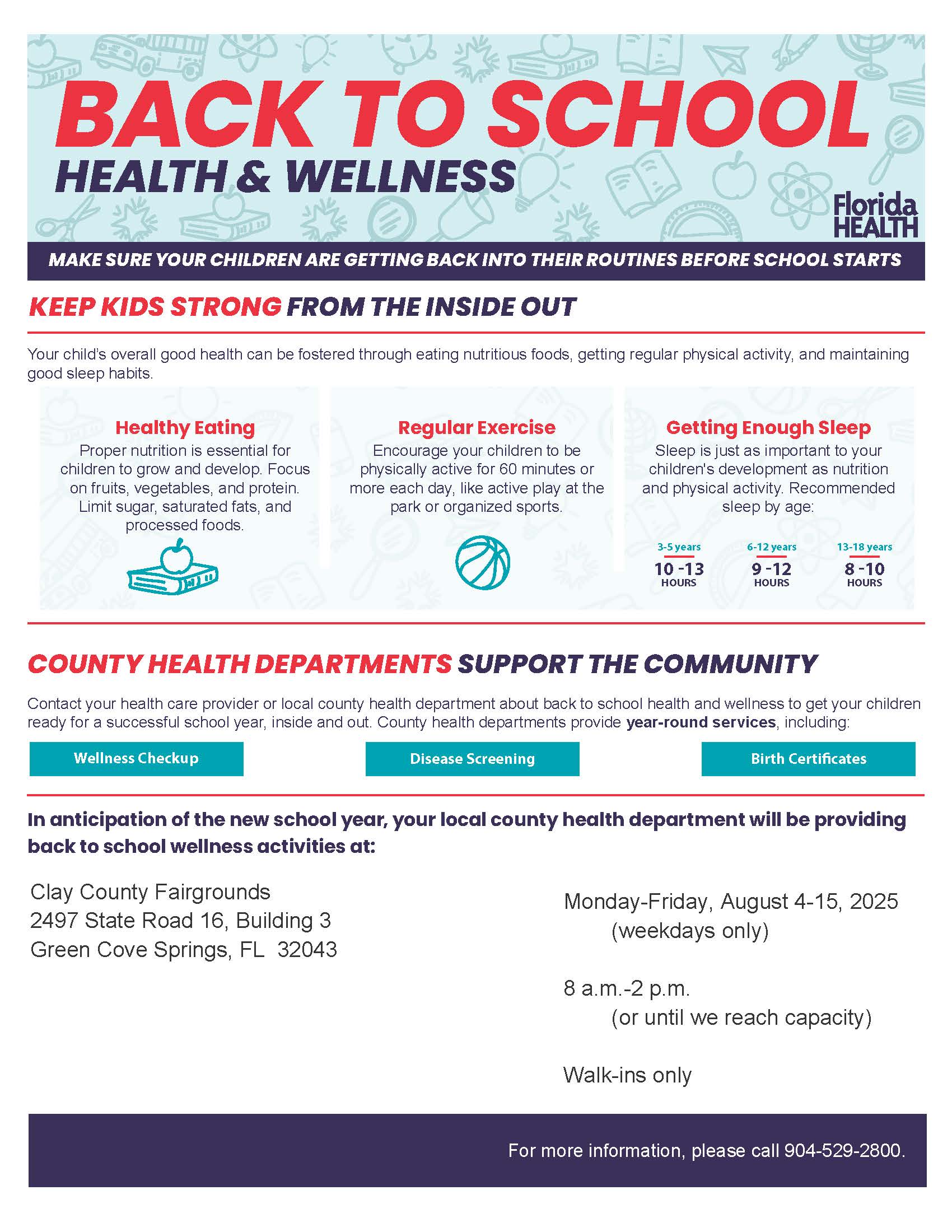 immunizations, back to school, fairgrounds