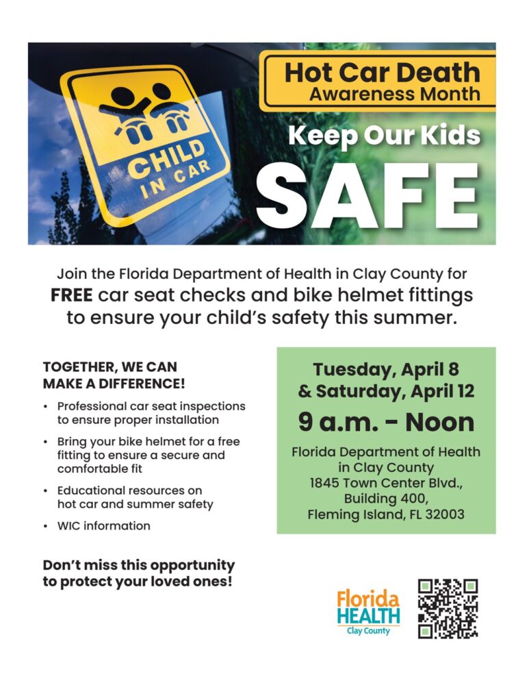 Flyer for Hot Car Death Awareness Month awareness event