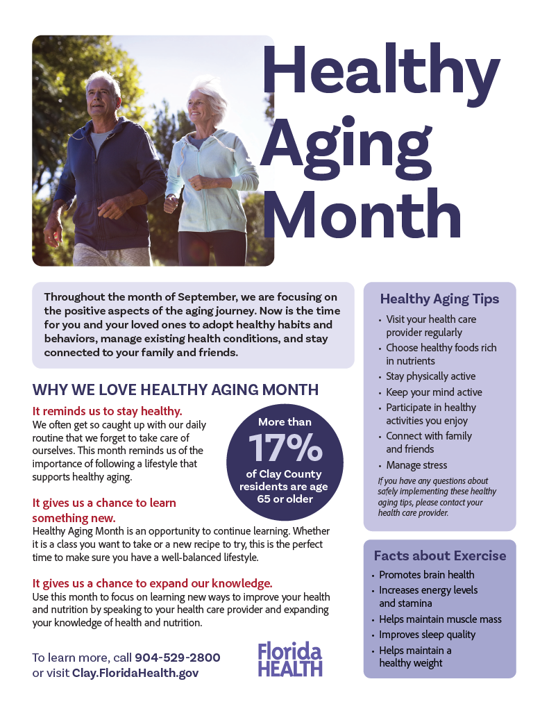 Flyer for health aging month